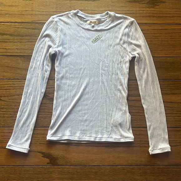 Madewell Variegated Ribbed Crewneck
Long-Sleeve Tee Dusty Lavender Size S New - Picture 6 of 11